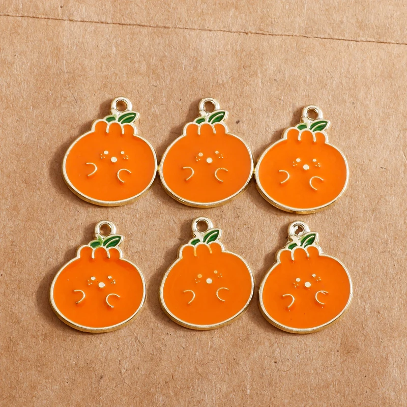 10 stücke Emaille Frucht Charms für Schmuck machen niedlichen Ananas Anhänger DIY Ohrring Halskette handgemachten Schmuck Ergebnisse – Detail 15