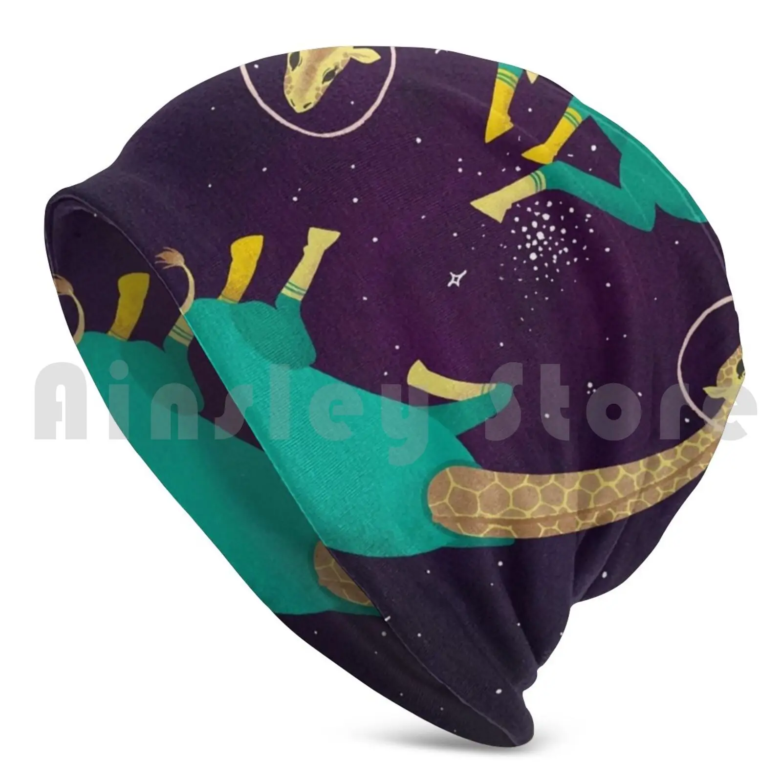 Space Giraffes Beanie Hedging Cap DIY Print Cushion Space Giraffes Animals Space Animals Scifi Painiting Cute Floating