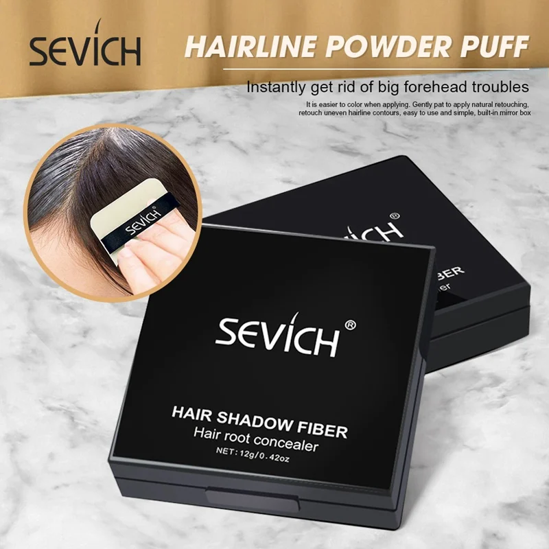 Sevich-Polvo de línea capilar a prueba de agua, Control de bordes, sombra de línea de pelo, maquillaje corrector de pelo, cubierta de raíz