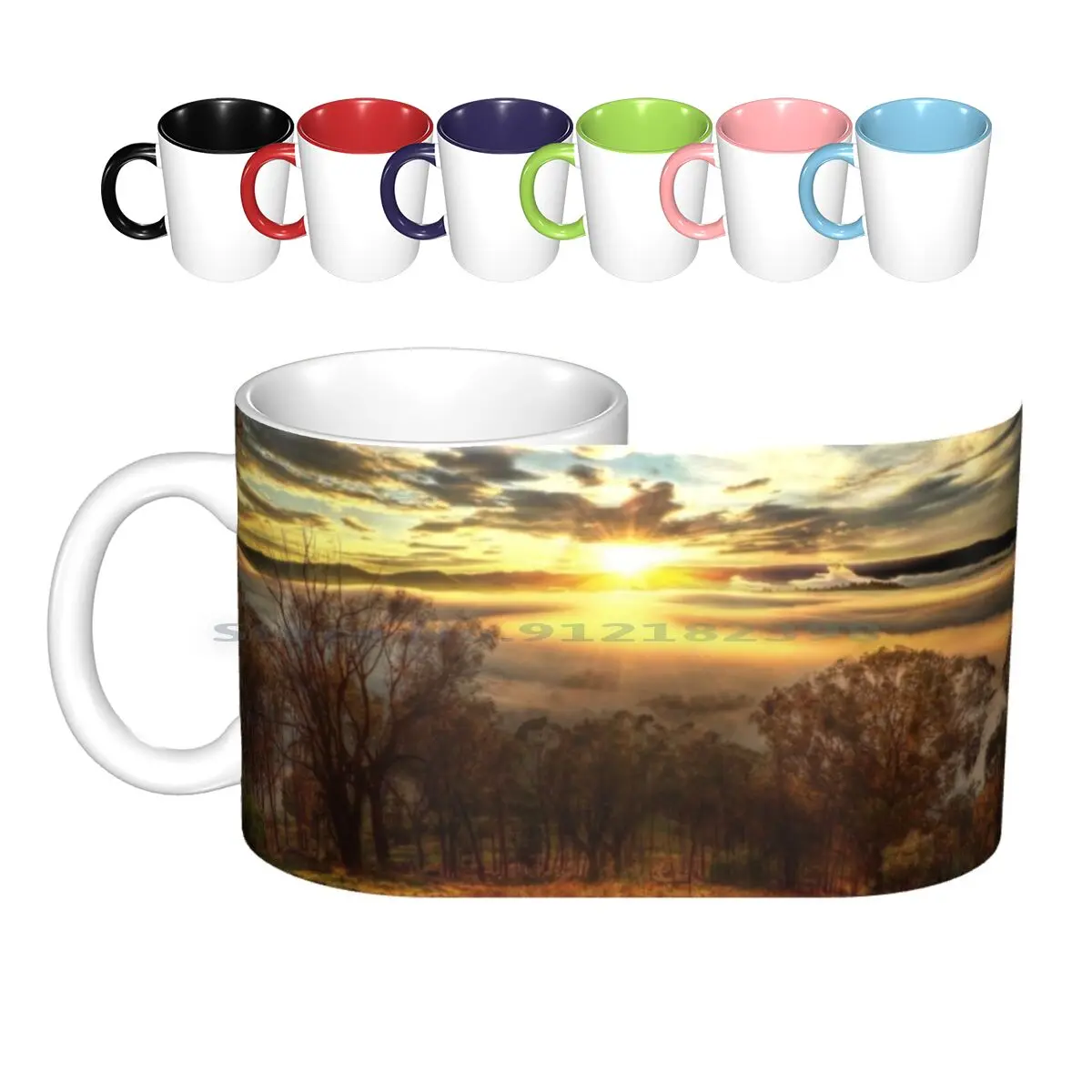 June Daybreak , Ovens Valley Ceramic Mugs Coffee Cups Milk Tea Mug Ovens Valley Daybreak Sunrise Landscape Northeast Creative