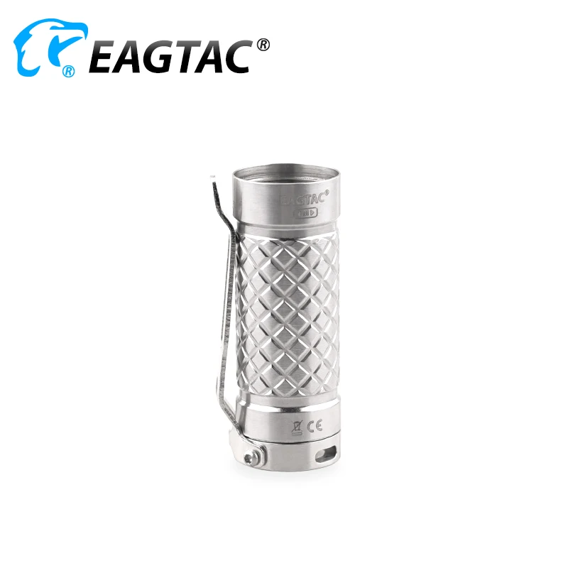 EAGTAC Battery Tube with Tailcap Switch Clip for Titanium LED Flashlight D3A TI D3C TI