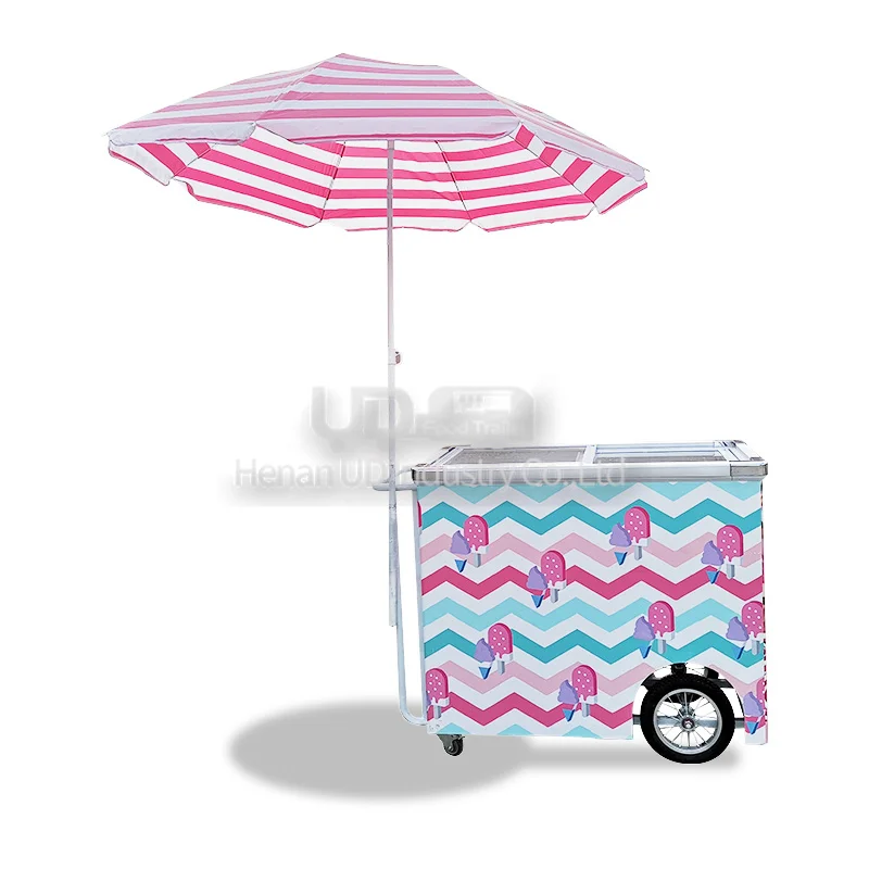 주문 크기 이동할 수 있는 핫도그 강요 트롤리 과자 피자 식사 젤라토 손수레