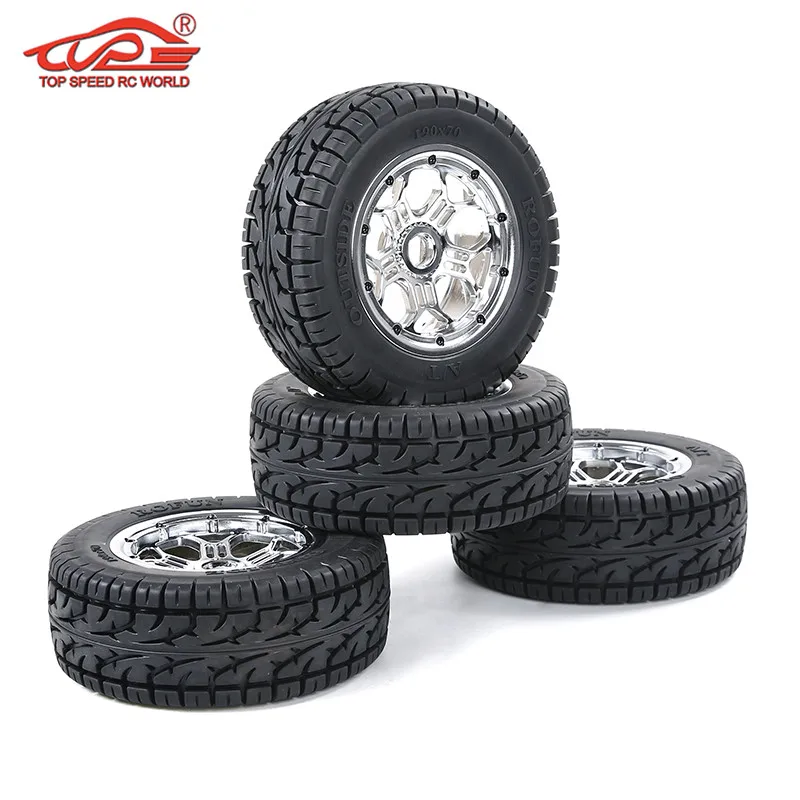 All-terrain Tire & Wheel Hub 4pc/set for 1/5 Losi 5ive T ROVAN LT KingmotorX2 FID RACING Truck Rc Car Toys Parts