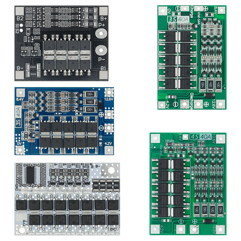 3S 4S 40A Li-ion Lithium Battery 18650 Charger PCB BMS Protection Board with Balance For Drill Motor 14.8V 16.8V Lipo Module