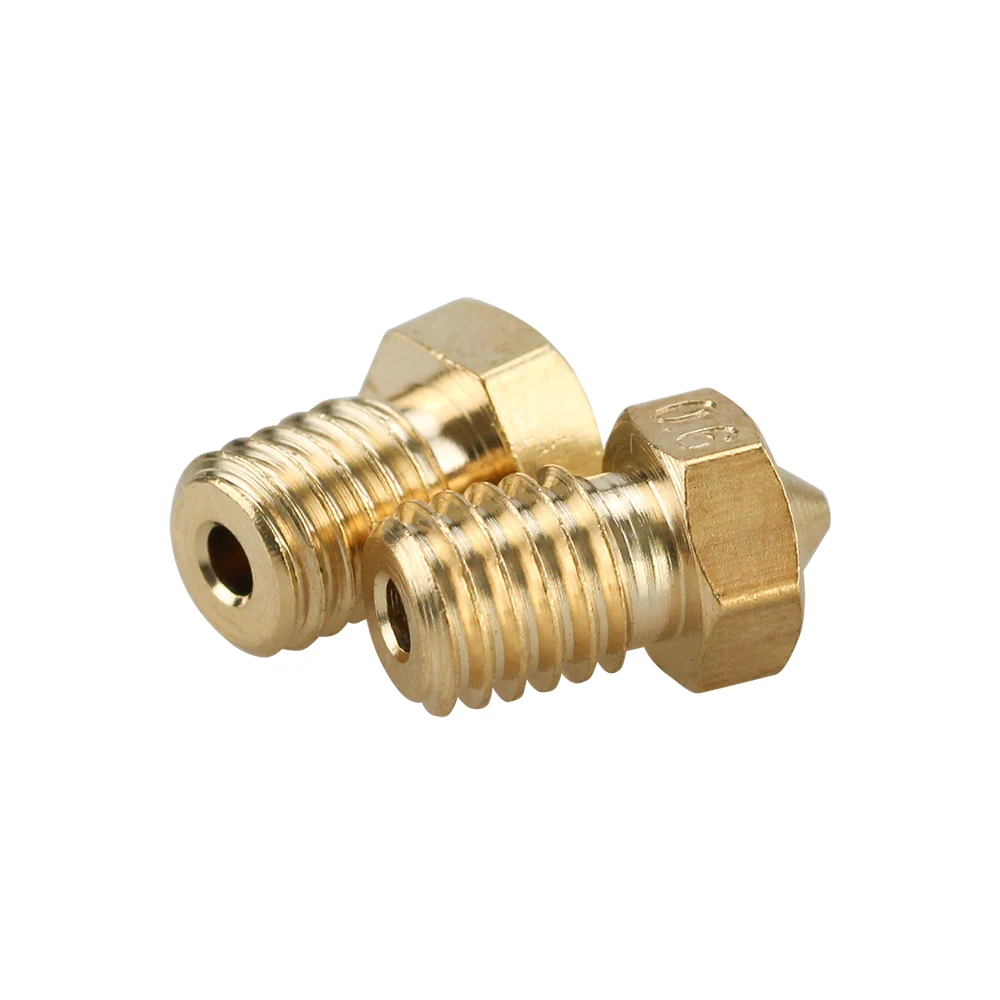 1Pcs E3DV6 Brass Nozzle 0.2/0.25/0.3/0.4/0.5/0.6/0.8/1.0 For 1.75mm 3mm Filament E3D V6  V5 Copper Nozzle Extruder Print Head