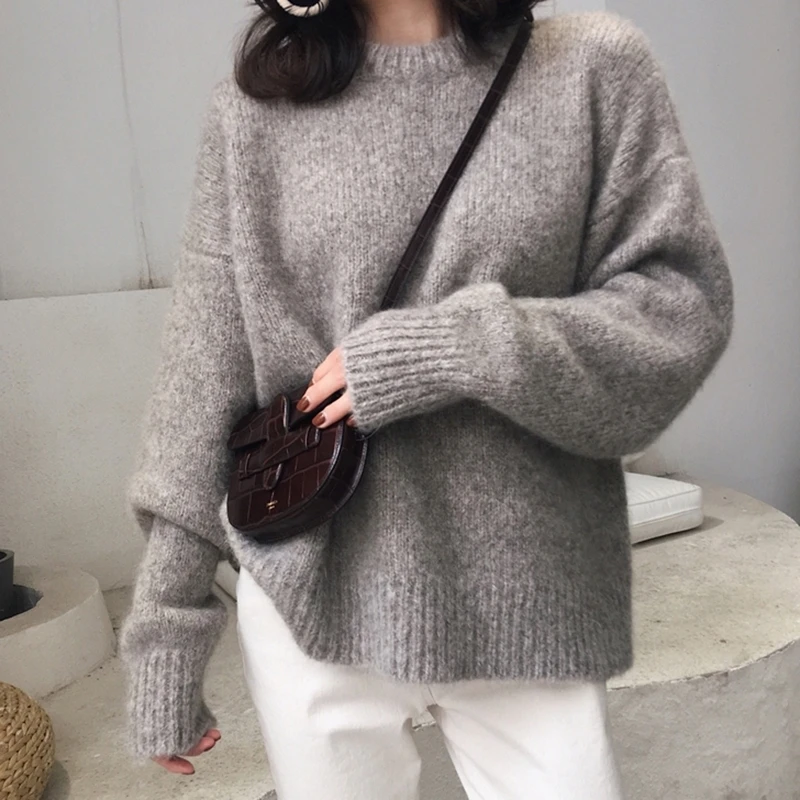 Thick Oversize Sweater Women Jumper 2023 Autumn Winter Cashmere Wool Warm Clothes Pull Femme Hiver Knitted Pullover