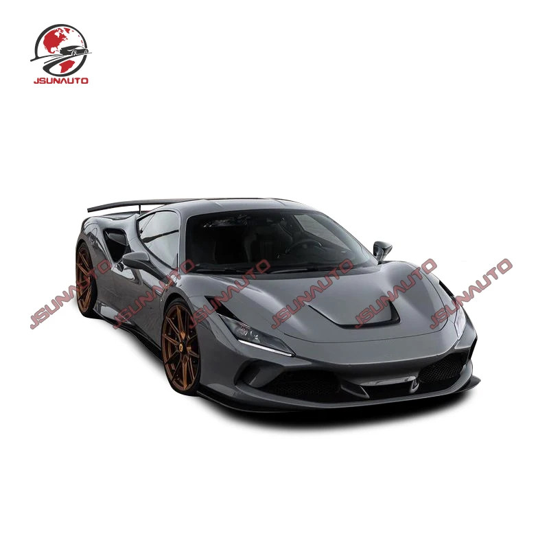 For Ferrari F8 N Style Dry Carbon Fiber Body Kit For Ferrari F8 Spider Front Bumper Lip Flaps Side Skirts Rear Diffuser Wing