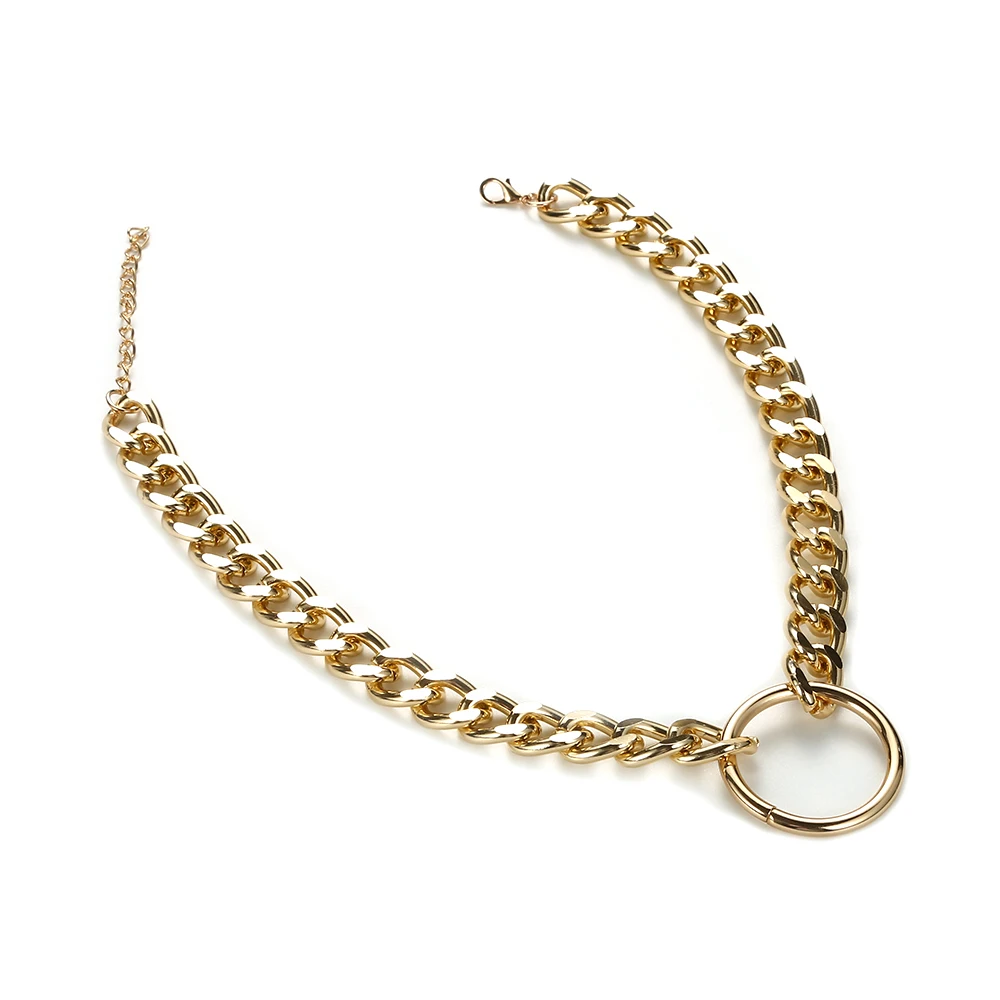 Massive Chain Necklace Women\'s Thick Chains On The Neck Men\'s Jewelry Choker Goth Grunge Accessories