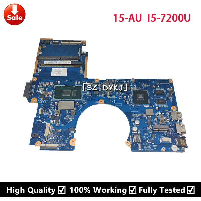 For HP 15-AU 15-AU010WM DAG34AMB6D0 Laptop motherboard L07567-001 901578-601 901578-001 Geforce 940M 2GB I5-7200U Mainboard