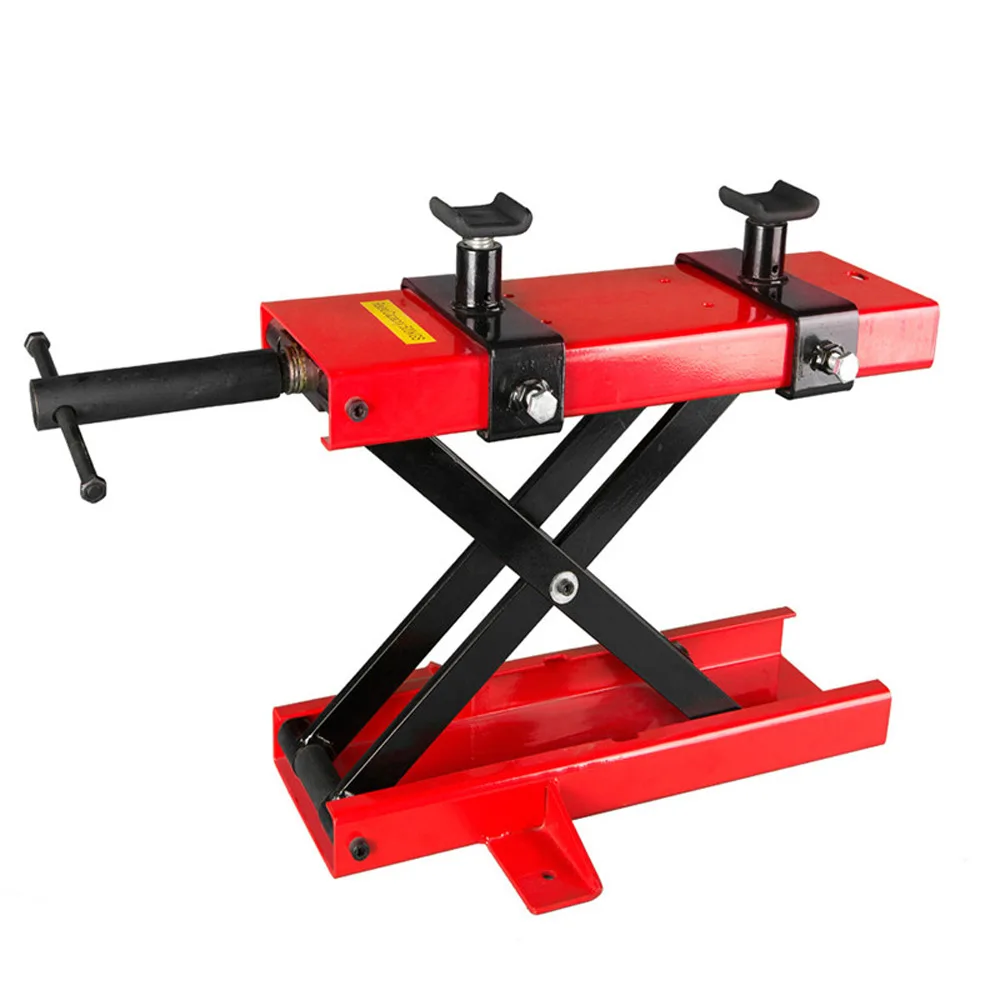 500KG Scissor Hoist Jack Lifting Motorcycle Stand Center Scissor Lift Hoist Workshop Bench Tool Set Motorbike Mini Lifting Table