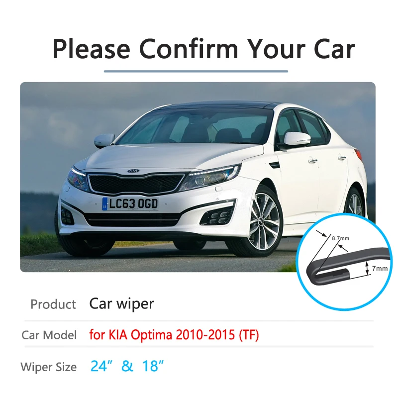 for KIA Optima TF 2010~2015 2011 2012 2013 K5 Front Windscreen Windshield Wipers Blade Car Wiper Blade Car Accessories Stickers