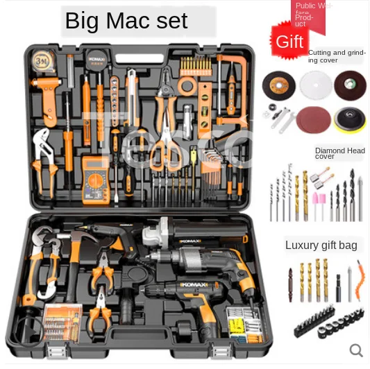 Household tool set, set di hardware, casa manutenzione elettricista, per la casa, multi-funzione di cassetta degli attrezzi