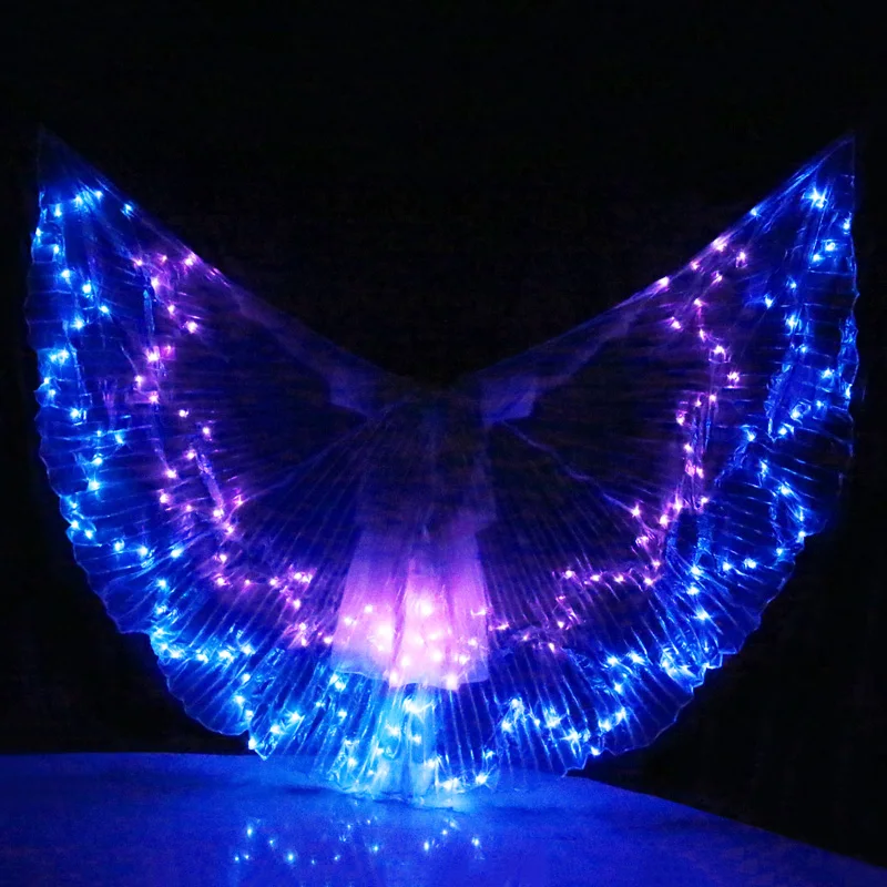 Women Belly dance LED Wings Colorful LED ISIS Wings Adult bellydance Professional Accessory Belly Dancing LED Wings No Sticks