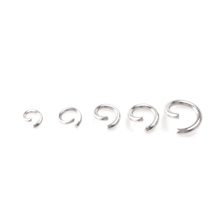 100Pcs/Bag The Latest European and American Fashion Stainless Steel Manual Connection Hanging Ring Opening of DIY Accessories