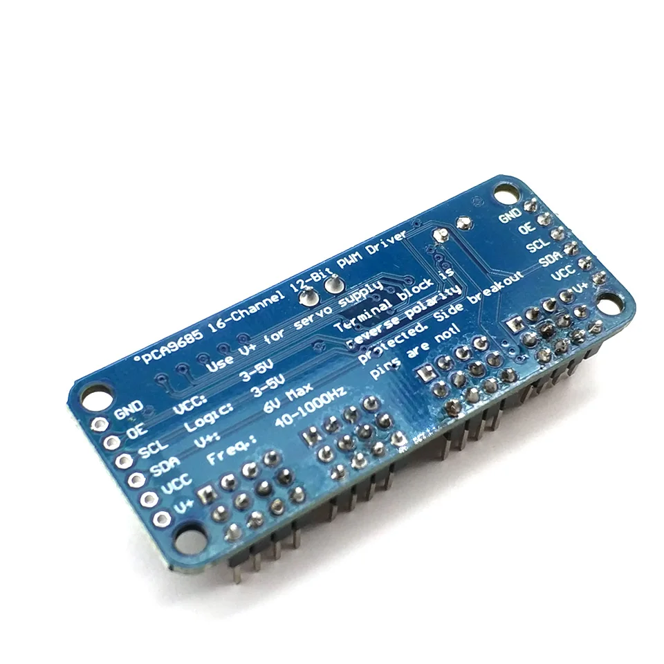 1 pces pca9685 16 canais 12-bit pwm servo motor driver i2c módulo robô