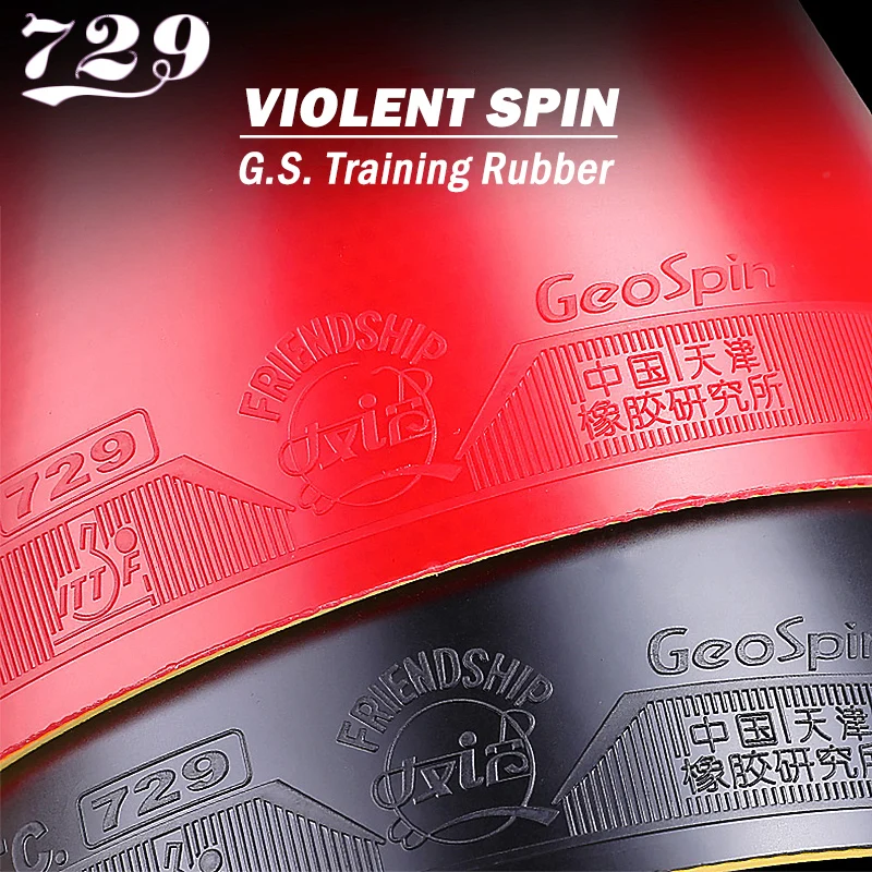 

729 Friendship GS Training Table Tennis Rubber RITC Geo Spin Ping Pong Rubber Soft and Good Control