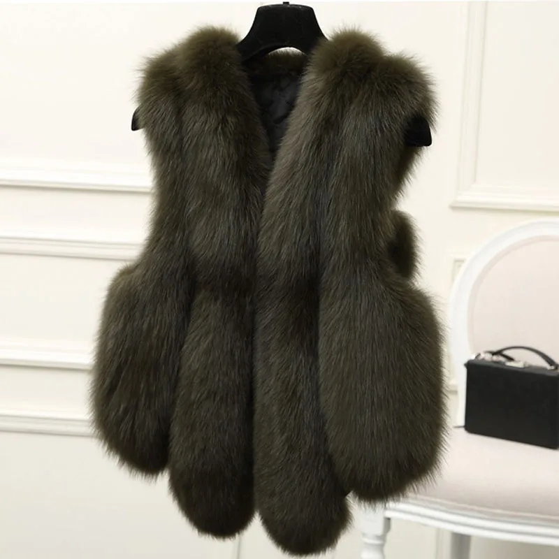 ใหม่เลียนแบบเลียนแบบขนสัตว์หญ้าเสื้อกั๊กแฟชั่น faux FUR เสื้อกั๊กผู้หญิงสั้นเสื้อกั๊ก