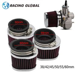 ALCON-Carburetor Air Filter 38/42/45/50/55/60mm Universal For PWK 21/24/26/28/30/32/33/34/35 Carburedor Air Intake Filter