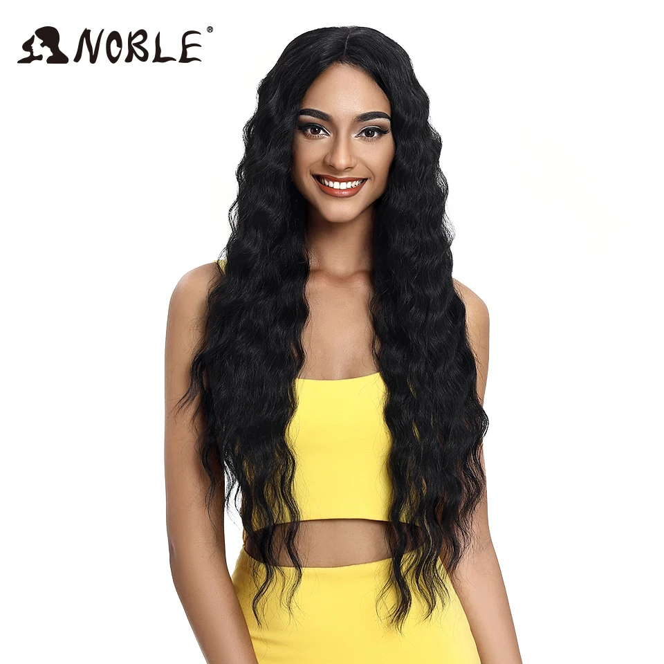 Noble Hair Lace Wig ombre blonde Wig 30 Inch Long Wavy Dark Root Synthetic Lace Wigs For Black Women Available Free Ship