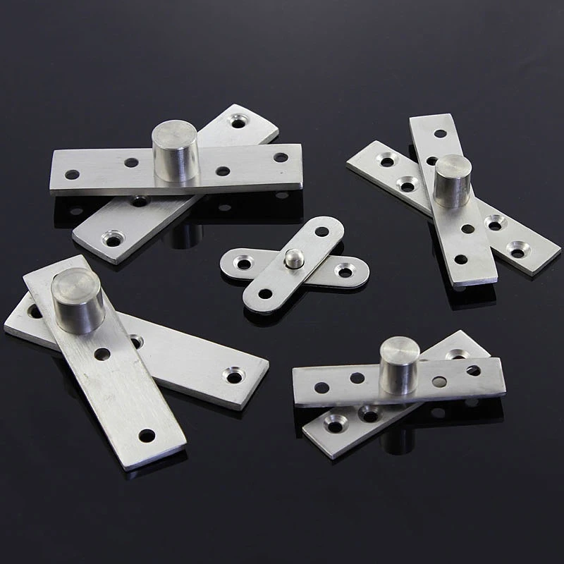 

Top Designed 10PCS Stainless Steel Door Pivot Hinges Invisible Hidden Freely Rotary Door Hinges Install Up and Down