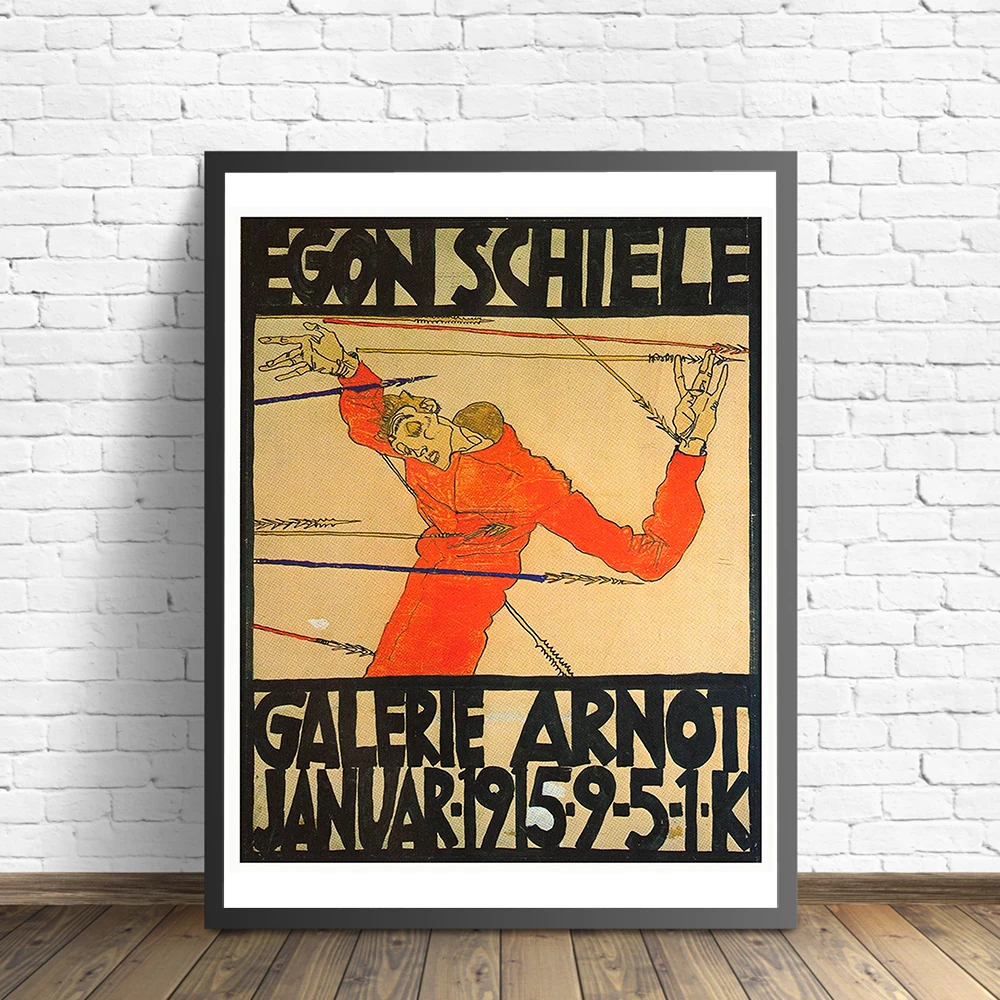 Egon Schiele Poster Art Gallery Exhibition Print Canvas Painting Abstract Poster Wall Art Pictures For Living Room Home Decor