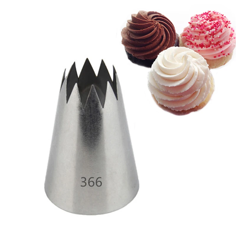 

#366 Large Cream Nozzles Pastry Cake Decorating Tools Icing Piping Tips Cupcakes Baking Bakeware