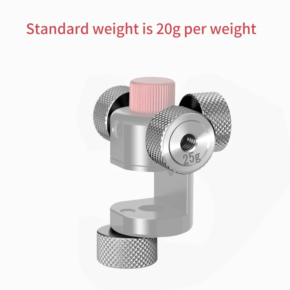 Handheld-Gimbal-Gegengewicht 100 g für RONIN S Balance Clump-Gewicht 25 g mit 1/4 Zoll Schraubenloch für ZHIYUN-Kranstabilisator – Detail 19