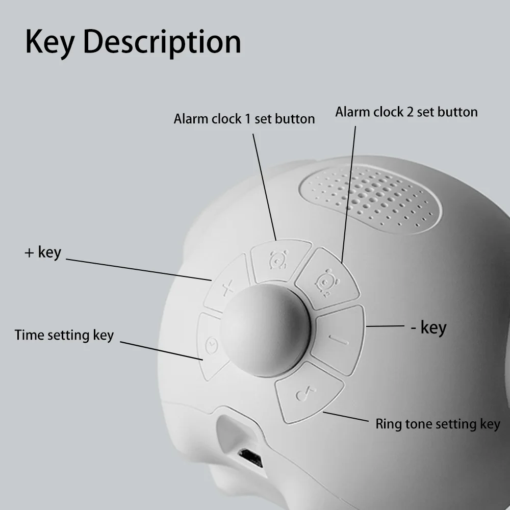 Cute Expression Alarm Clock Multifunctional Child Alarm Clock Bedside Voice Controlled Light Night Light Thermometer For Home