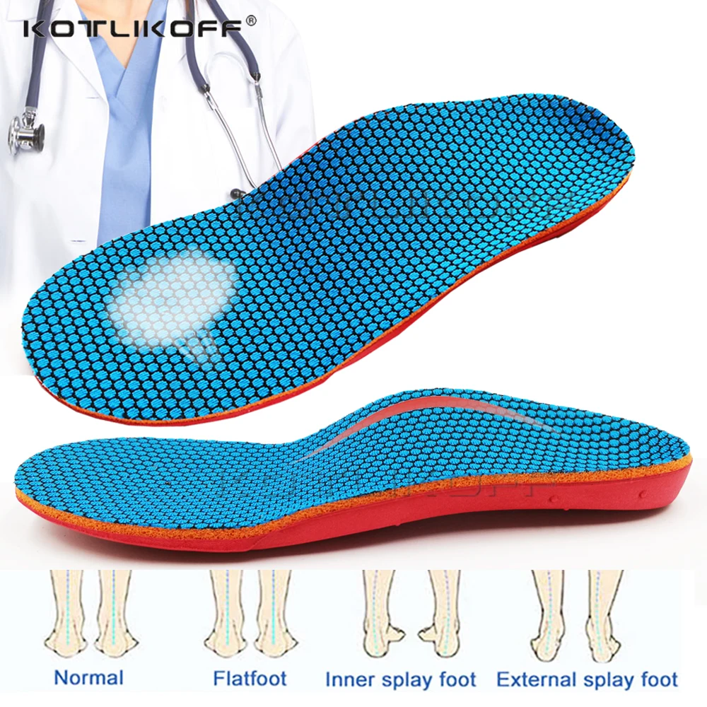 KOTLIKOFF Kids Children's Orthopedic Shoes Insoles For Flat Feet Arch Support  O/X Legs Orthopedic products Health Shoes Pads