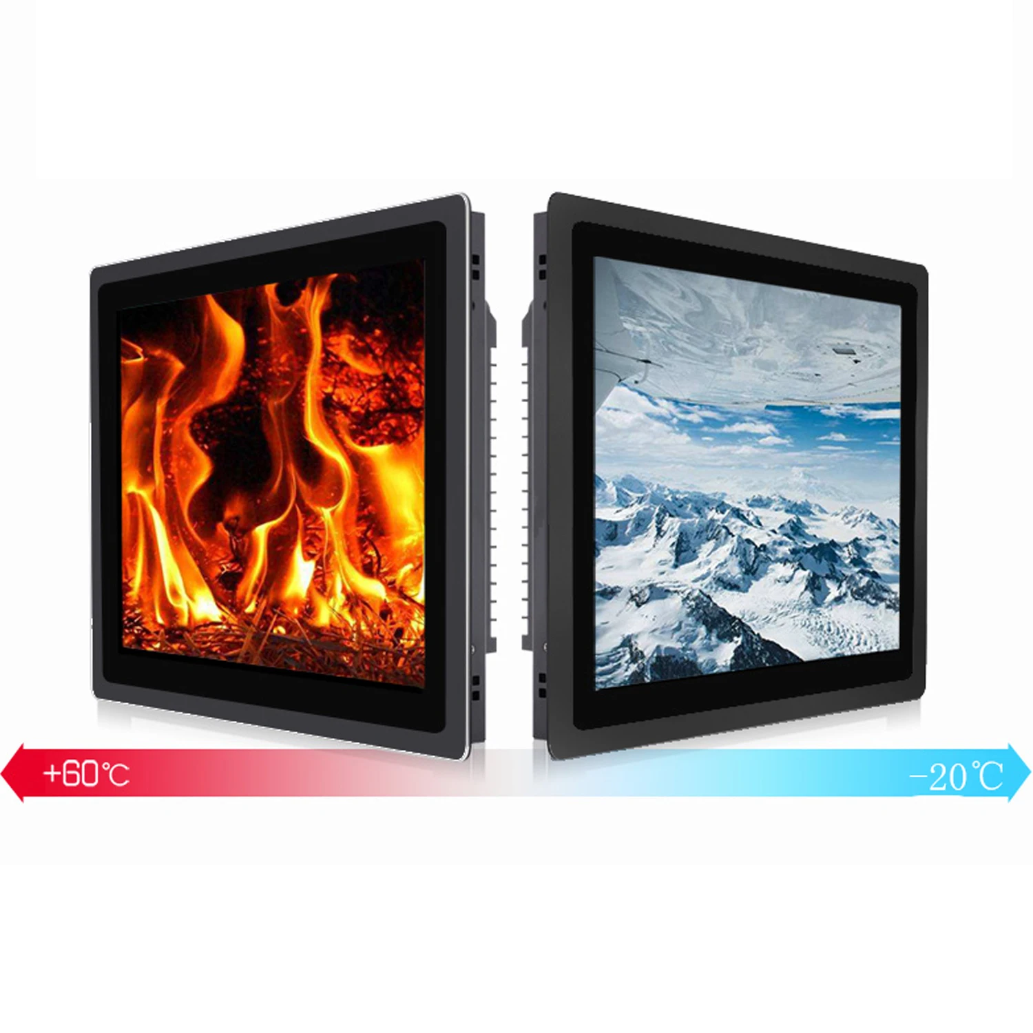 10" 12 15 17 Inch Embedded Industrial Computer All-in-one PC Panel with Capacitive Touch Screen Without Fan Cooling for Win10