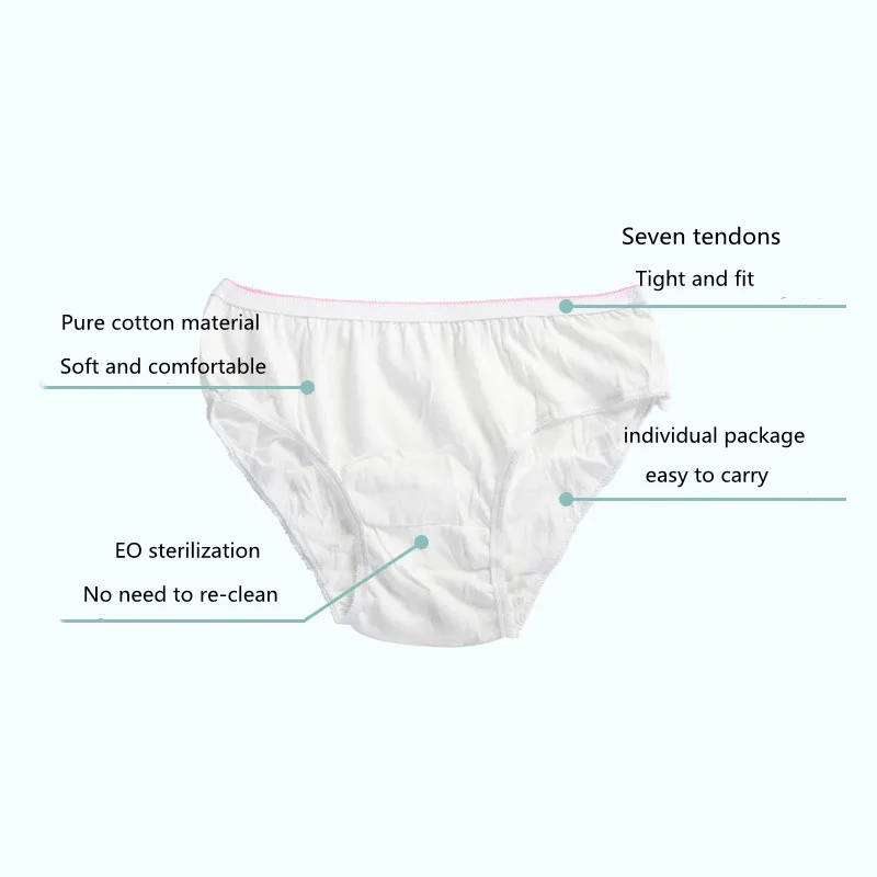 7PCS disposable women\'s underwear soft and comfortable pure cotton pregnant women\'s postpartum underwear travel goods