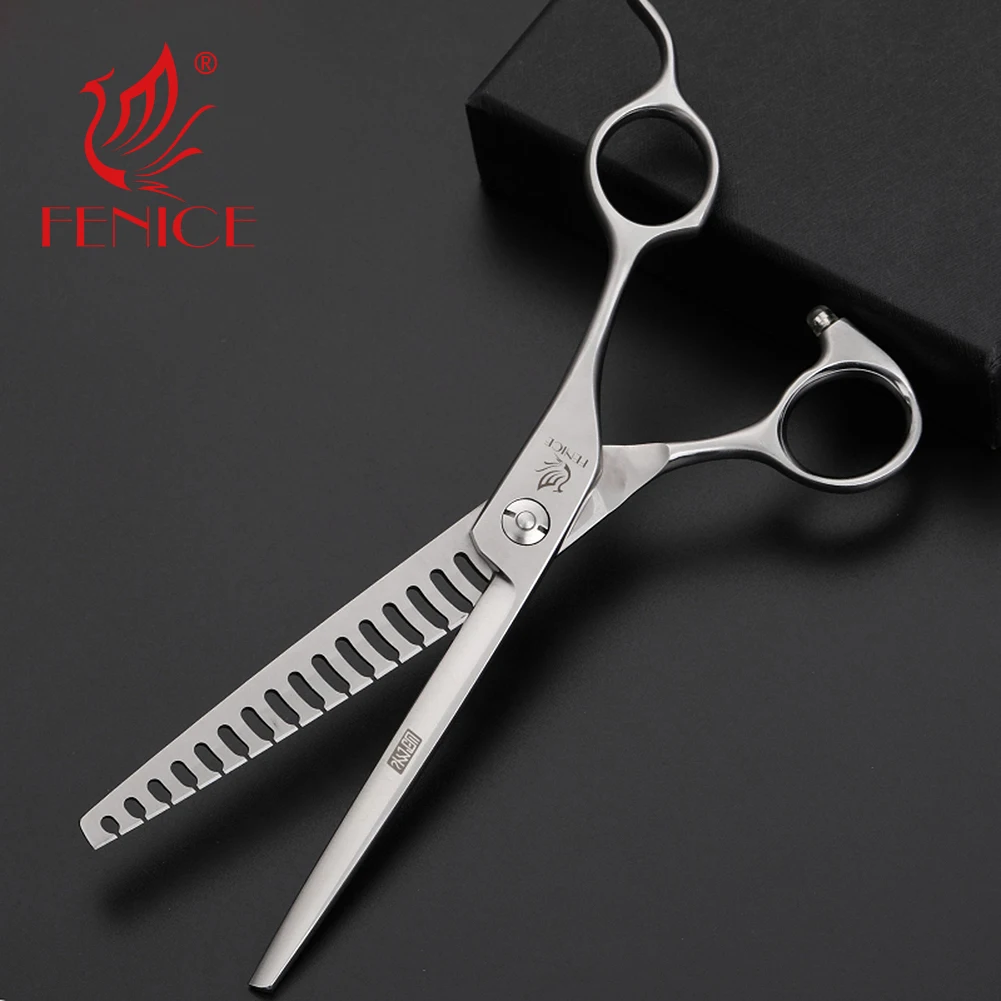 Fenice 6.75inch odborný pes grooming řídnoucí nůžky JP440C  obrácený zub pro zvířátko groomer