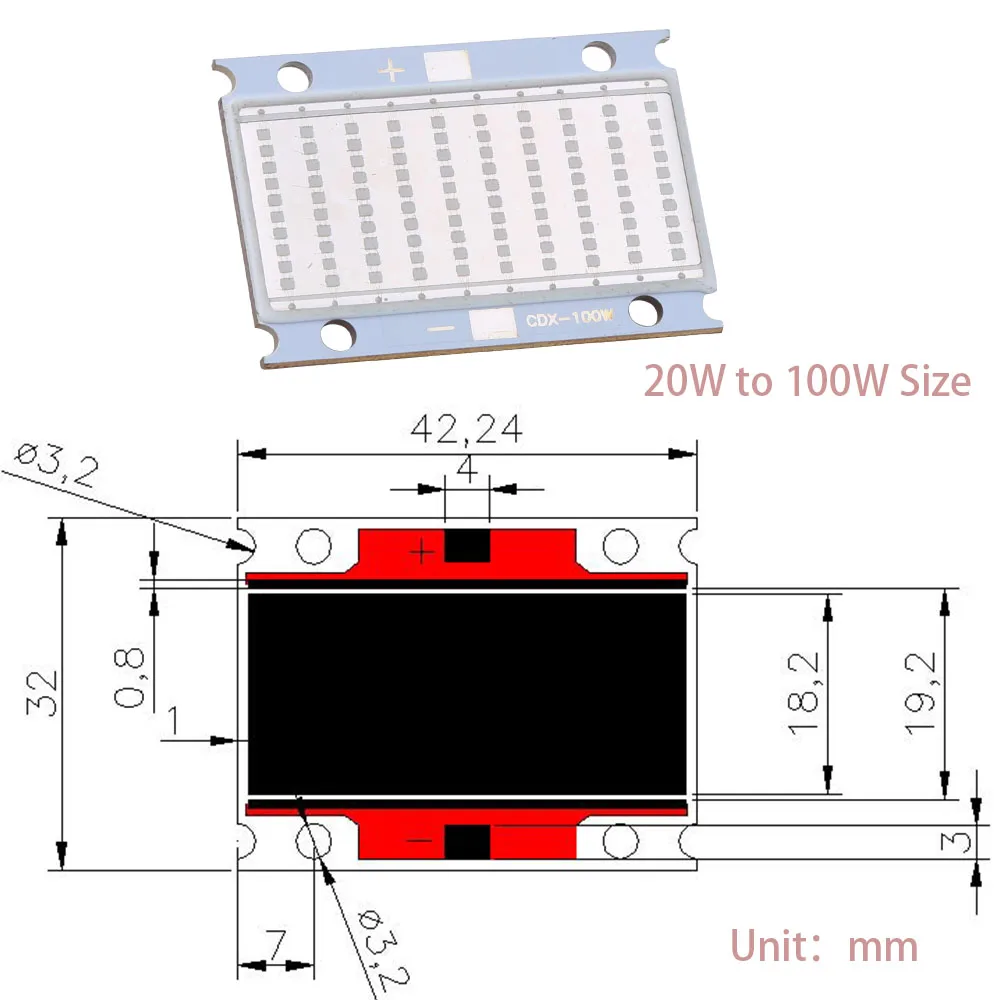 50W 395nm UV High Power Ultraviolet Led Light source for Ink Curing