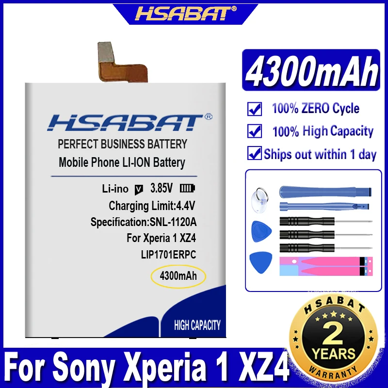 HSABAT LIP1701ERPC 4300mAh Battery for Sony Xperia 1 / XZ4 J8110 J8170 J9110 J9150 SOV40 Batteries