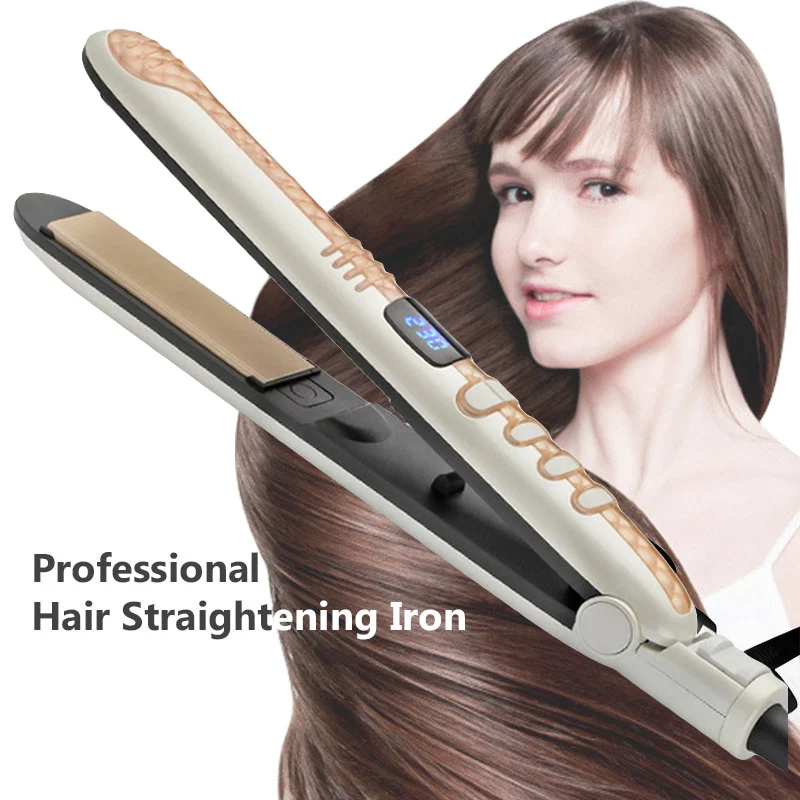 

2 In 1 Professional Hair Straightener Curler Iron Ceramic Styling Tools Flat Irons Thermostatic Hair Curling Iron Styler