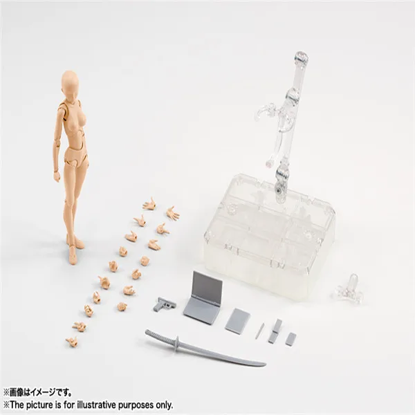 High Quality BODY KUN / BODY CHAN Pose Play Grey Color Ver. Black Orange PVC Action Figure Collectible Model Toy