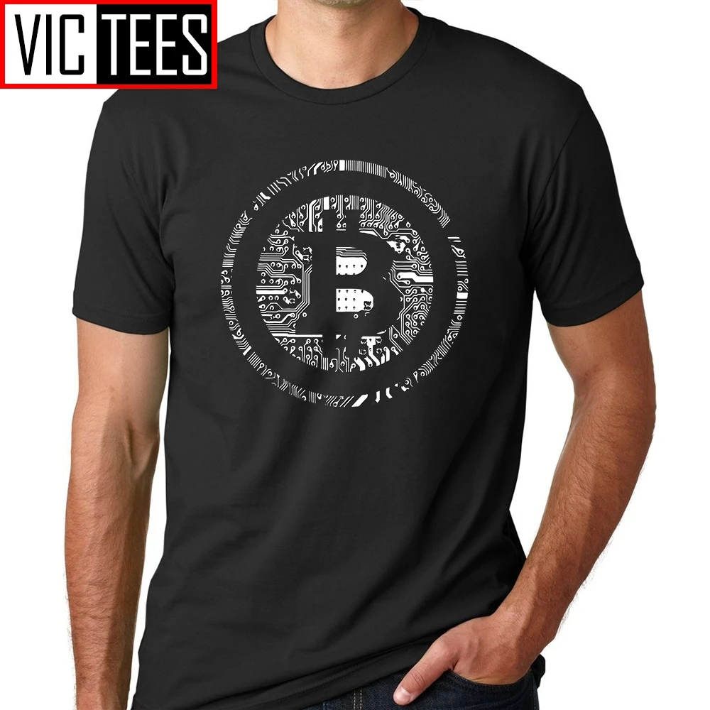 Men T Shirts Bitcoin Cryptocurrency Currency Financial Revolution T-Shirt Plain Youth Round Collar Tee Shirts