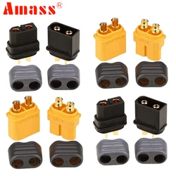 50pair/lot AMASS XT60+ XT60H Plug Male Female Connectors With Sheath Housing For RC Battery Motor ESC DIY Accessories Wholesale