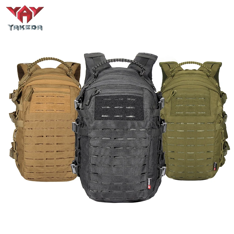 YAKEDA new polyester fabric laser cutting tactical outdoor military backpack