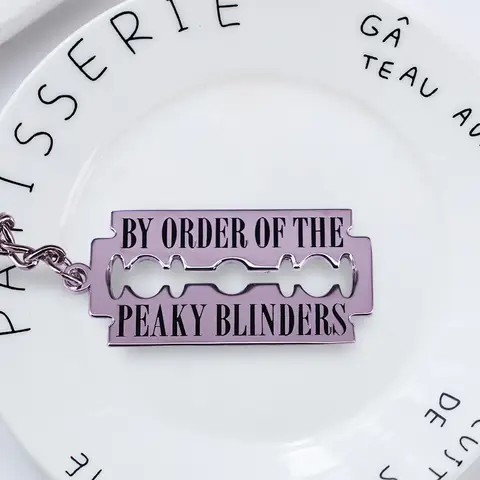 Peaky Blinders Thomas Tommy Shelby Cillian Murphy-gänget Familjens nyckelring Nyckelring Rakbladshänge Nyckelring 6 best sales Liljflygplan - №6