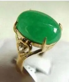 

XFS20141er Unisex jewellery green jade stone ring size:6# 7# 8# 9#