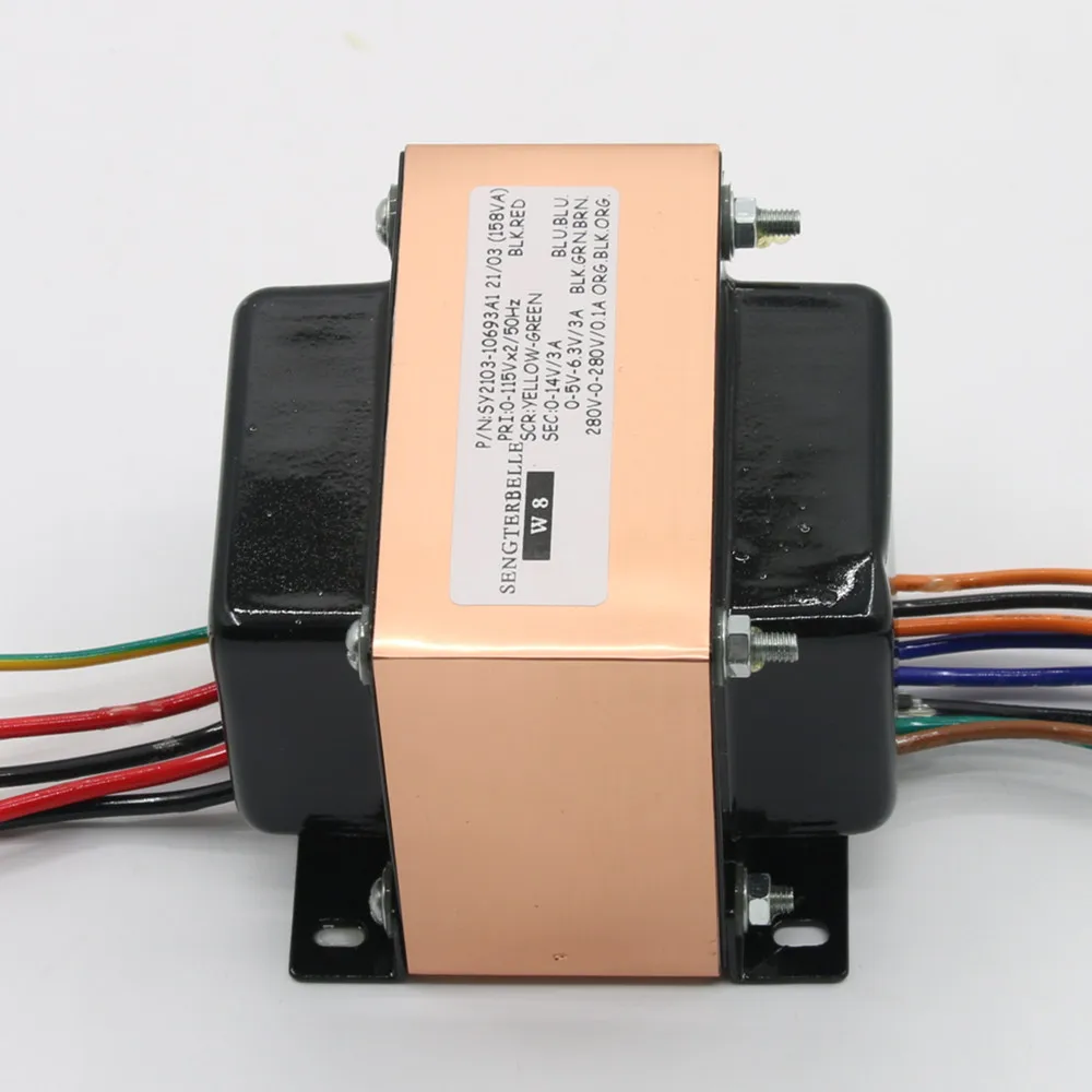 158W Home Audio EI Type Power Transformer 280V-0-280V 0-5V-6.3V 0-14V For Cary Tube Preamplifier