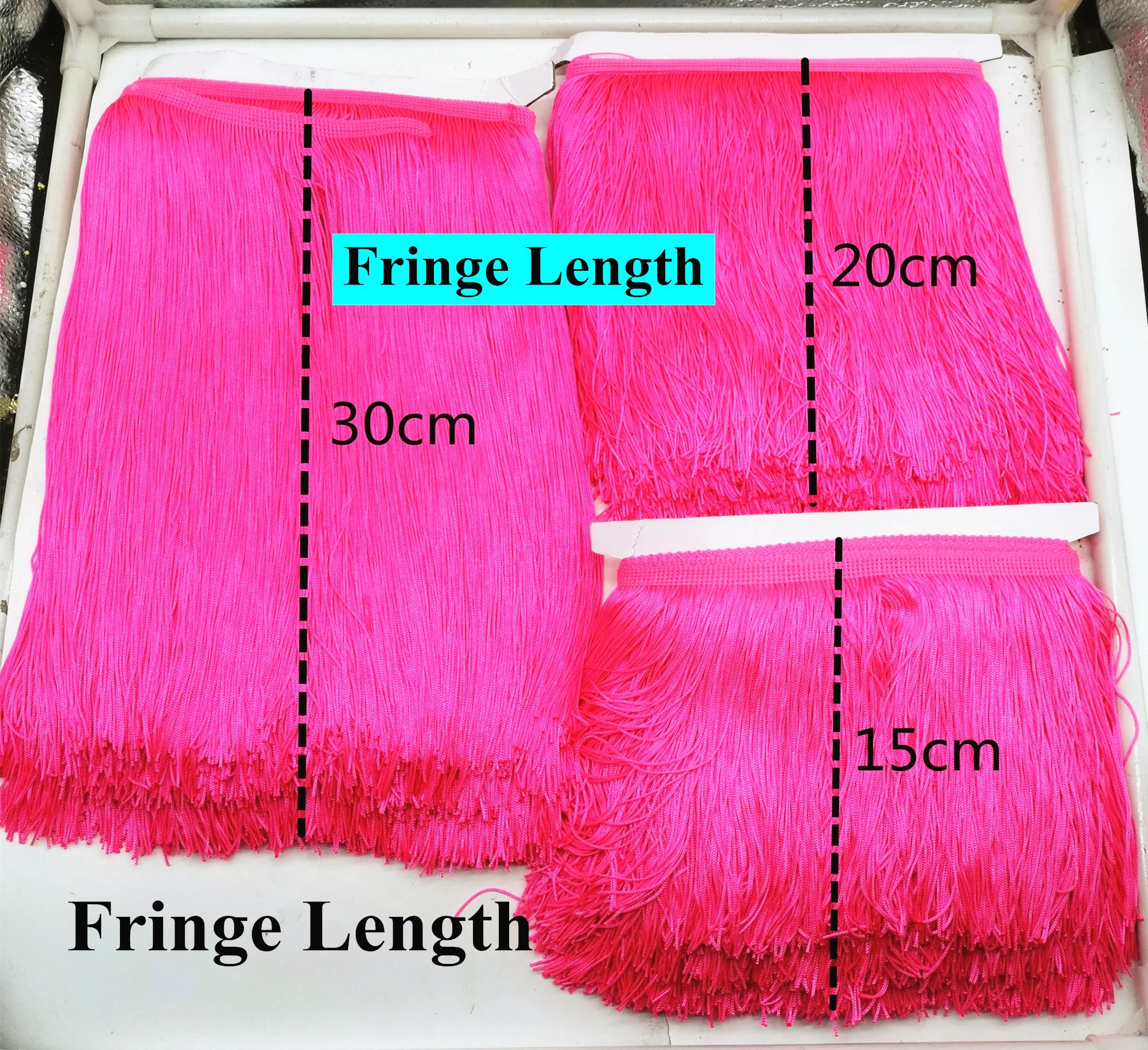 10 Yds Latin Fringe Tassel Chainette Polyester Trimming For Dance Dress Macrame Diy Clothes Accessories 28-30cm