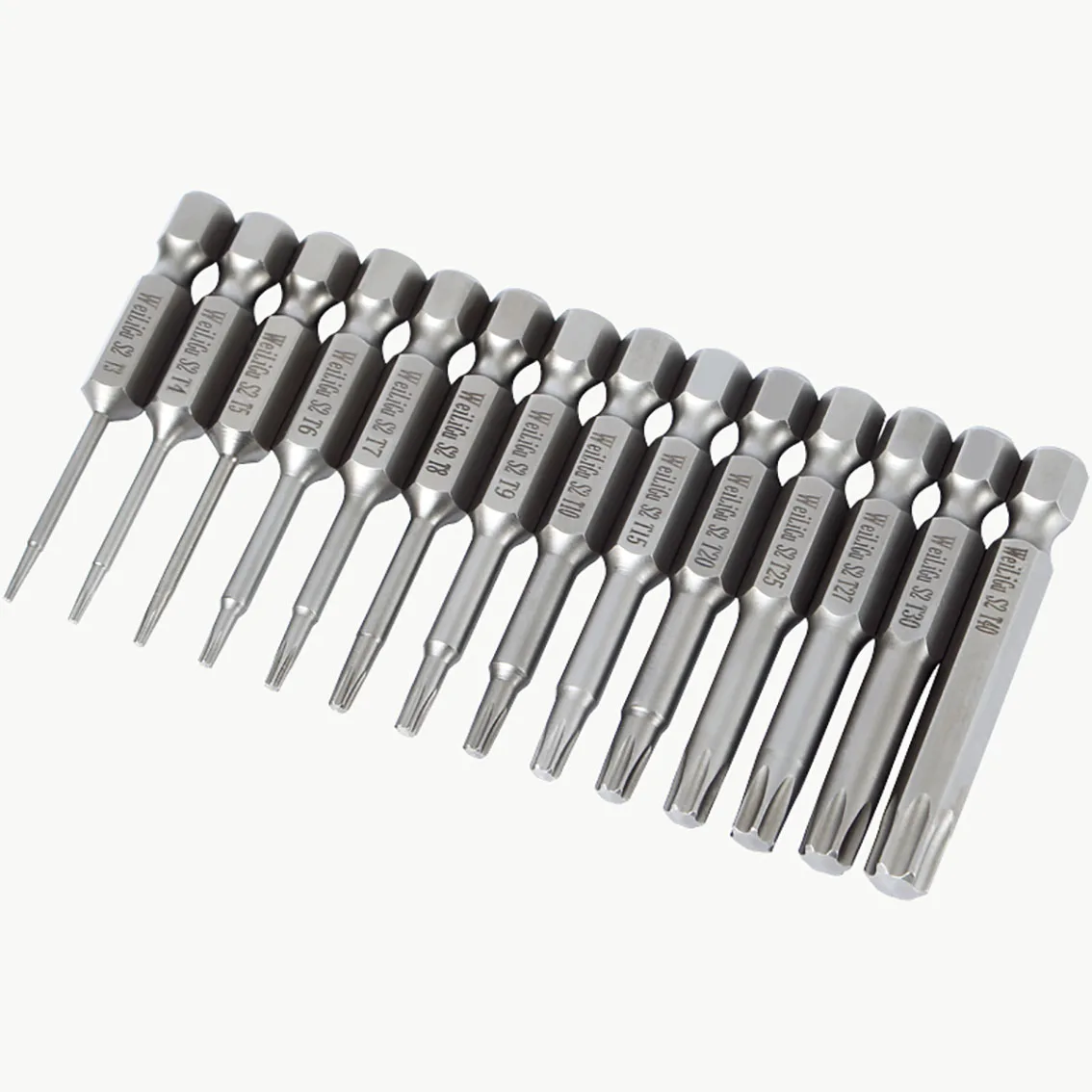 1Pcs Solid สว่านไขควง Bits ความยาว50Mm 65Mm 1/4นิ้ว Hex Shank หัว Torx Bits T3-T40แม่เหล็กประแจเครื่องมือ