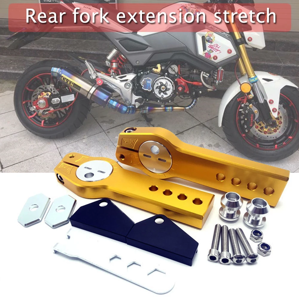 Motorcycle telescopic flat fork CNC extension stretch kit Rear Fork Extension Device for Honda GROM MSX125 MSX 125 SF