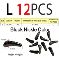 12 piezas Negro L