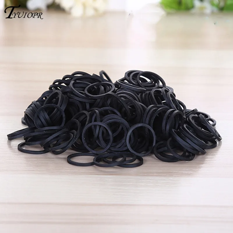 16*1.4mm Black Office Rubber Ring Rubber Bands Strong Elastic Bands Stationery Holder Band Loop School Office Supplies