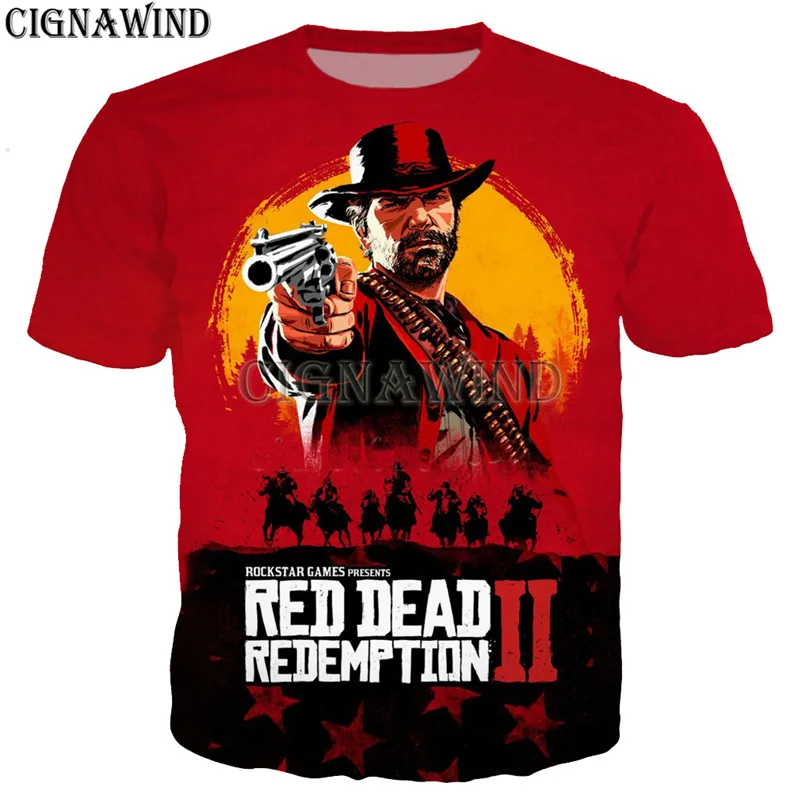 Fashion cool game Red Dead Redemption 2 t shirt men/women 3D printed t-shirts casual Harajuku style tshirt streetwear tops