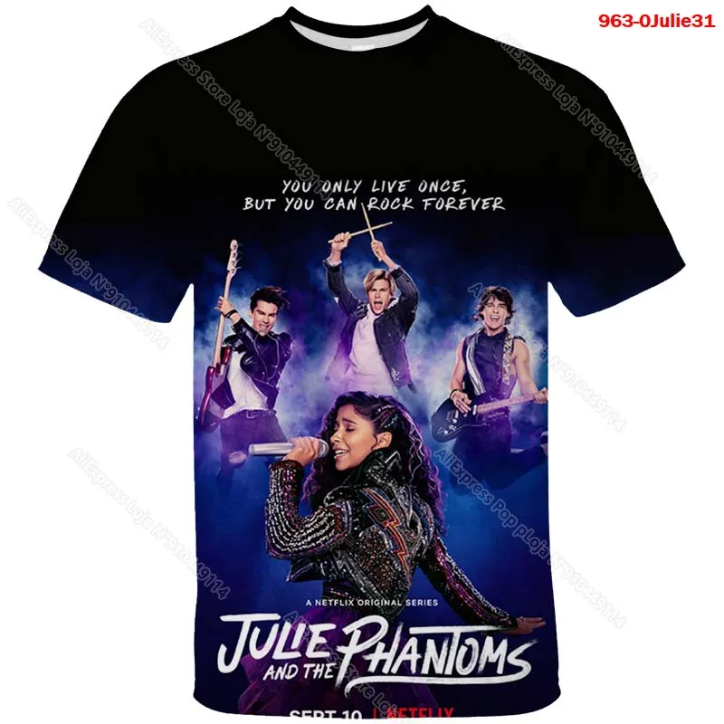 Julie and the Phantoms 3D Print T Shirt for Girls Boys Teens Summer Children T-shirts Tops Kids Streetwear Tee