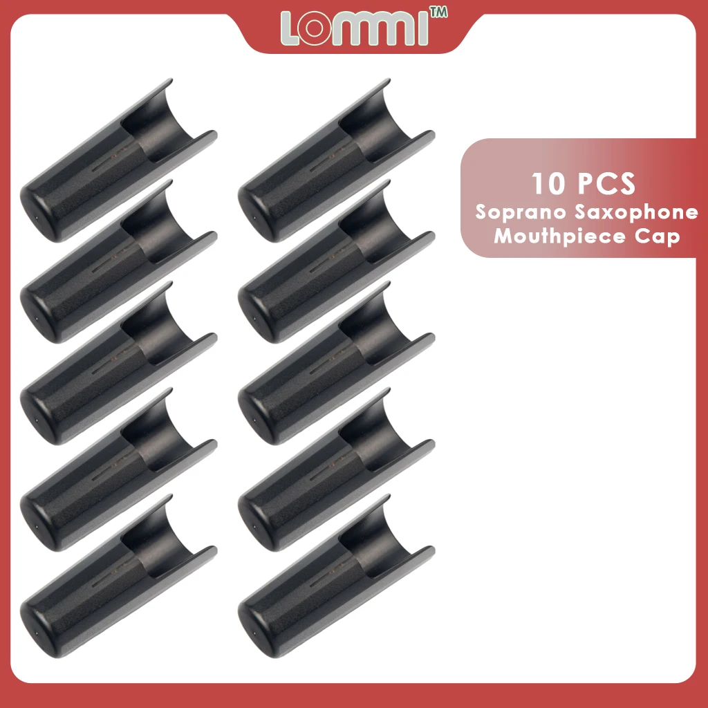 

LOMMI 10pcs Excellent Plastic Soprano Saxophone Mouthpiece Cap Ligatures Fastener Compact Durable Artificial Leather Sax Parts